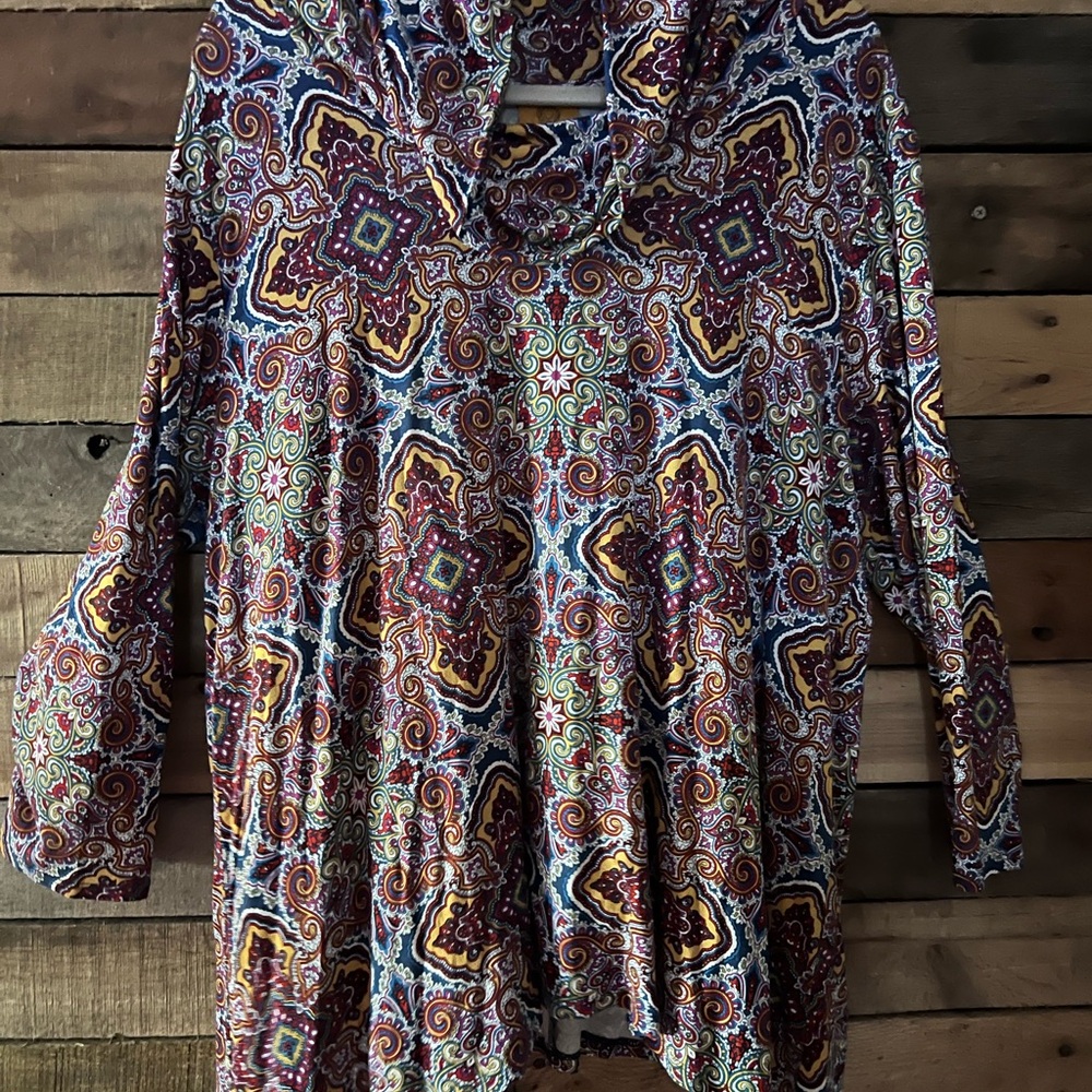 Multicolor Patterned Women's Top